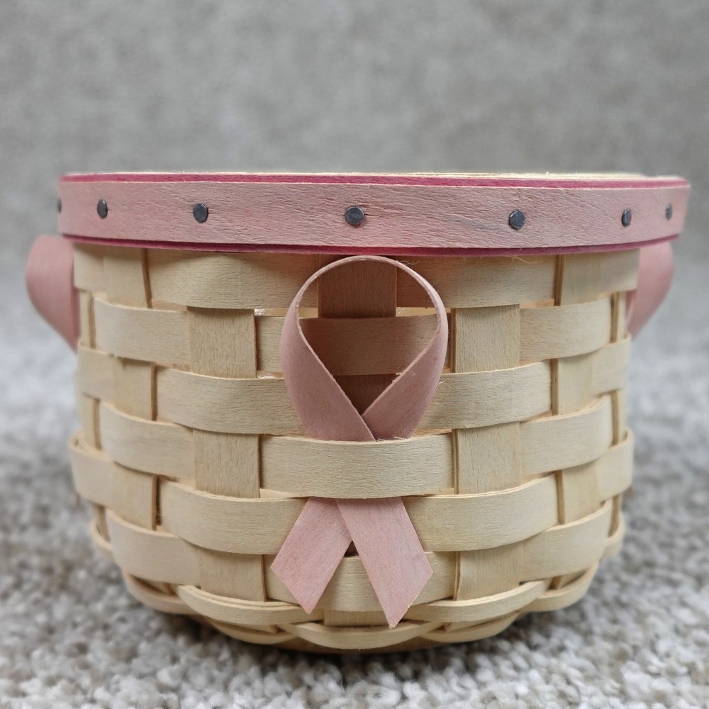 Longaberger 2006 Horizon of Hope Basket Pink Ribbon Signed ACS Commemorative